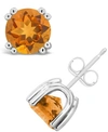 Macy's Rhodolite Garnet Stud Earrings (1-1/5 Ct. T.w.) In Sterling Silver (also In Opal, Citrine, White Top In Citrine