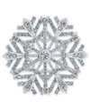 CHARTER CLUB SILVER-TONE CRYSTAL SNOWFLAKE PIN, CREATED FOR MACY'S