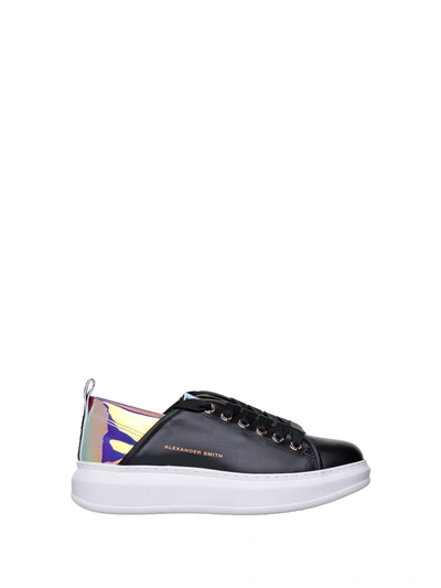 Alexander Smith Wembley Black Sneakers In Nero/ Pesca