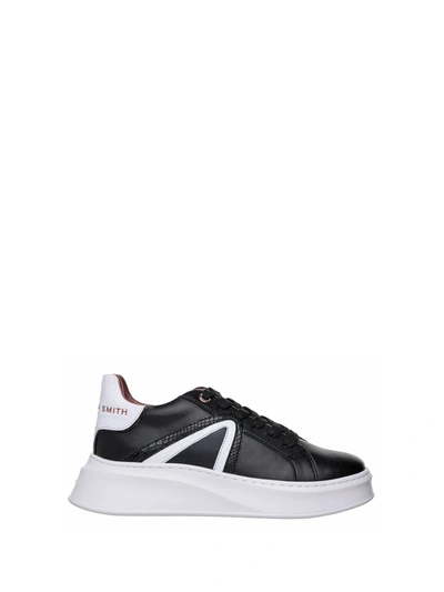 Alexander Smith Carnaby Black Trainers In Bianco/nero