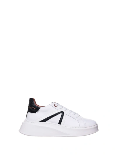 Alexander Smith Carnaby White Sneakers In Nero/bianco
