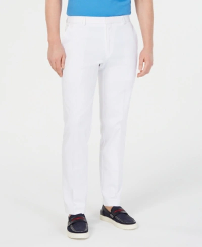 Tommy Hilfiger Men's Modern-fit Th Flex Stretch Comfort Solid Performance Pants In Optic White
