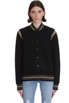 GIVENCHY BOMBER IN BLACK WOOL,11594416