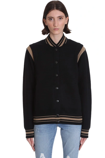 Givenchy Bomber In Black Wool