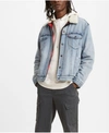 Levi's Sherpa Trucker Jacket Blue In Changing Seasons