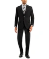 NAUTICA MEN'S MODERN-FIT BI-STRETCH BLACK SUIT