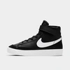 Nike Blazer Mid '77 Leather Sneakers In Black/sail/white/total Orange