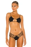 INDAH TODOS SMOCKED DIAMOND BIKINI TOP,INDA-WX680