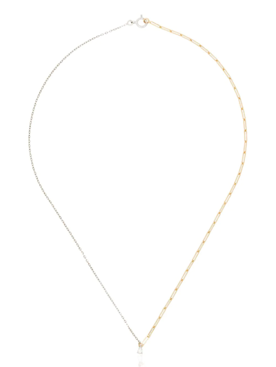 YVONNE LÉON 18KT WHITE GOLD MIXED-CHAIN DIAMOND NECKLACE