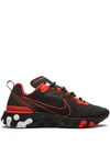 Nike React Element 55 Sneakers In Black