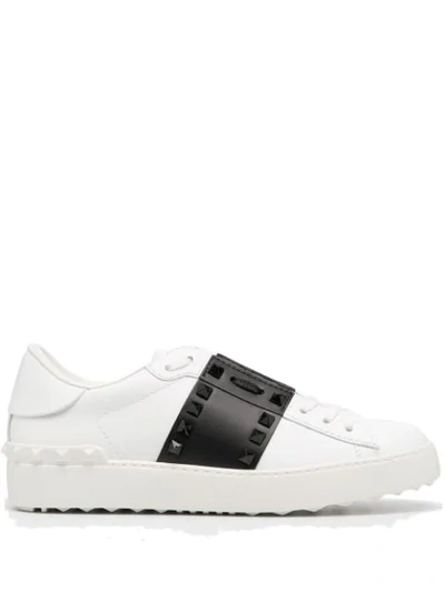 Valentino Garavani Rockstud Untitled Sneakers In Black,white