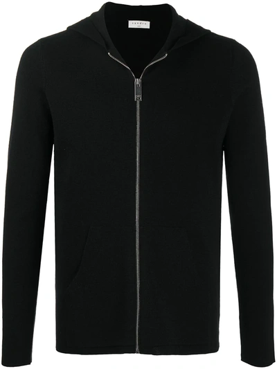 SANDRO HOODED WOOL CARDIGAN