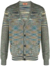 MISSONI STRIPED INTARSIA-KNIT CARDIGAN