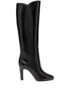 Saint Laurent Jane Monogram Boots In Smooth Leather In Black