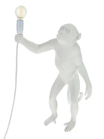 Seletti 站姿猴子室内装饰灯 In White