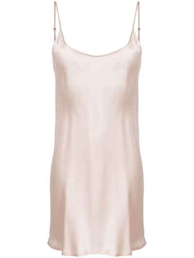 La Perla Semplice Silk-satin Slip Dress In Pink