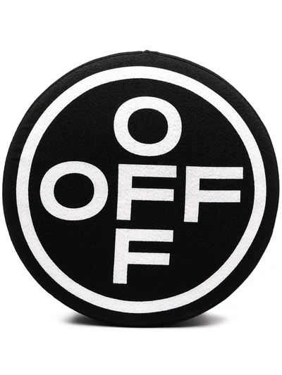 Off-white Cross Logo Print Stool In Black