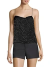 ALICE AND OLIVIA HARMON EMBELLISHED TANK TOP,0400011180173