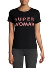 ALICE AND OLIVIA SUPER WOMAN SEQUIN TEE,0400011026634