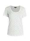 RAILS LUNA POLKA DOT LINEN-BLEND T-SHIRT,0400012627072