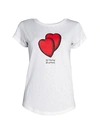ZADIG & VOLTAIRE SKINNY HEARTS T-SHIRT,0400012620984