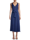 DONNA KARAN WAIST-TIE MIDI DRESS,0400012721284