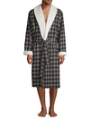 UGG KALIB FAUX SHEARLING-LAPEL PLAID ROBE,0400012451393