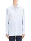 THEORY MENSWEAR-INSPIRED STRIPED COTTON SHIRT,0400011042869