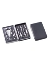 BEY-BERK 12-PIECE LEATHER CASE, STAINLESS STEEL MANICURE & MULTI-TOOL SET,0400010929922