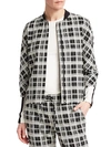 AKRIS PUNTO MONOCHROME JACQUARD BOMBER,0400012488897