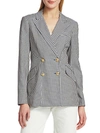 DEREK LAM 10 CROSBY RODEO DOUBLE-BREASTED CHECKER JACKET,0400012603834