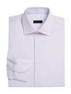 SAKS FIFTH AVENUE COLLECTION TRAVEL MINI-GRID DRESS SHIRT,0400012331225