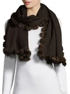 LA FIORENTINA DYED MINK FUR SCARF,0400093137878