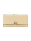 ALEXANDER MCQUEEN PEBBLED LEATHER CONTINENTAL WALLET,0400012308157