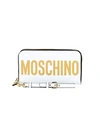 MOSCHINO LOGO-PRINT CONTINENTAL LEATHER WALLET,0400012474077