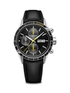 RAYMOND WEIL FREELANCER CHRONOGRAPH STAINLESS STEEL AND LEATHER-STRAP WATCH,0400011865822