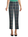 HUGO BOSS TOCANES STRETCH COTTON CHECK CUFFED TROUSERS,0400011693920