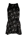 THEORY PERFECT TIE FLORAL SILK TUNIC,0400012737806