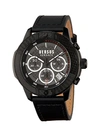 VERSUS STAINLESS STEEL LEATHER-STRAP CHRONOGRAPH WATCH,0400012317848