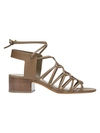 VINCE BEAUMONT LACED LEATHER SANDALS,0400010971089