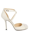JIMMY CHOO ANKLE-STRAP STILETTO LEATHER SANDALS,0400012709222