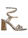 SAM EDELMAN DORISS SNAKESKIN-EMBOSSED LEATHER SANDALS,0400012694697