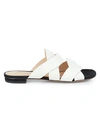 SCHUTZ CASSIANE TEXTURED FLAT SANDALS,0400012618521