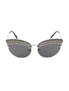 MIU MIU 65MM WINGED RHINESTONE SUNGLASSES,0400012650878