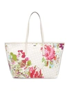 TUMI EVERYDAY FLORAL-PRINT LEATHER-TRIM CANVAS TOTE,0400012803547