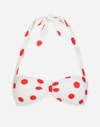 Dolce & Gabbana Padded Bandeau Bikini Top With Polka Dot Print In Multicolor