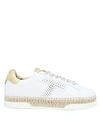 TOD'S TOD'S WOMAN ESPADRILLES WHITE SIZE 7 SOFT LEATHER