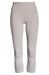 Zella Live In High Waist Pocket Crop Leggings In Grey Satellite