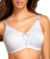 Bali Double Support Cotton Wire-free Bra In Grey