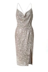 Aggi By Halewski Dress Kim Champagne In Silver